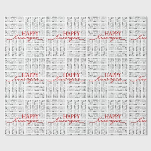 Papier Cadeau Joyeux Kwanzaa (Plat)