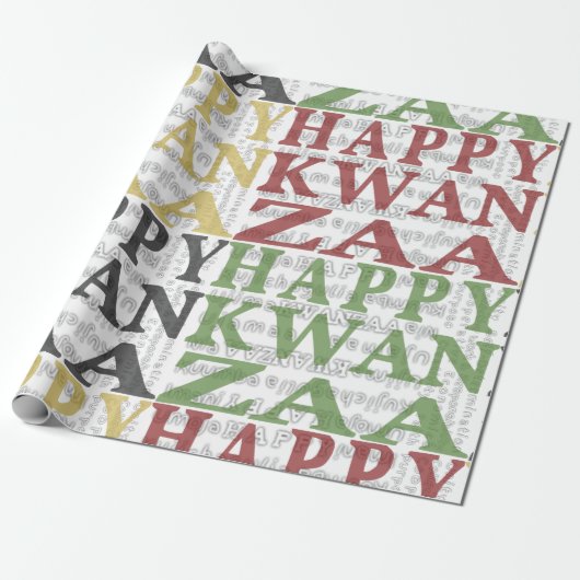 Papier Cadeau Joyeux Kwanzaa (Déroulé)