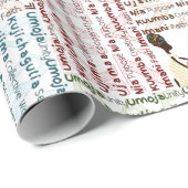 Papier Cadeau Joyeux Kwanzaa (Coin rond)