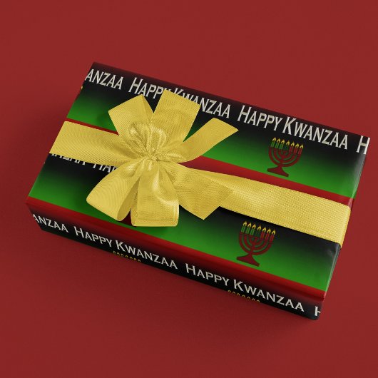 Papier Cadeau Joyeux Kwanzaa bougies enveloppant papier