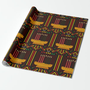 Papier Cadeau Joyeux Kwanzaa PopArt