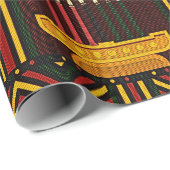 Papier Cadeau Joyeux Kwanzaa PopArt (Coin rond)