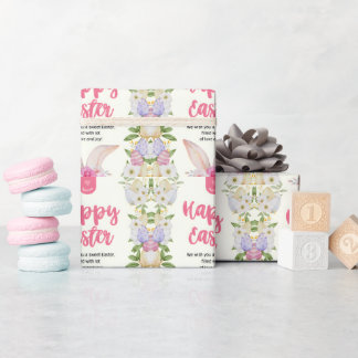 Papier Cadeau Joyeux lapin de Pâques