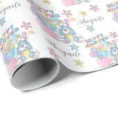 Papier Cadeau Joyeux Lapin de Pâques (Coin rond)