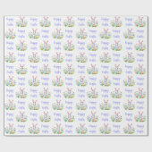 Papier Cadeau Joyeux lapin lapin de Pâques (Plat)