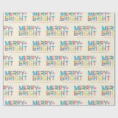 Papier Cadeau Joyeux Lins + Bright holiday typography (Plat)