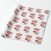 Papier Cadeau Joyeux Livre d'Enveloppement Anniversaire Blanc Te (Déroulé)