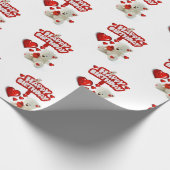 Papier Cadeau Joyeux Livre d'Enveloppement Anniversaire Blanc Te (Coin)