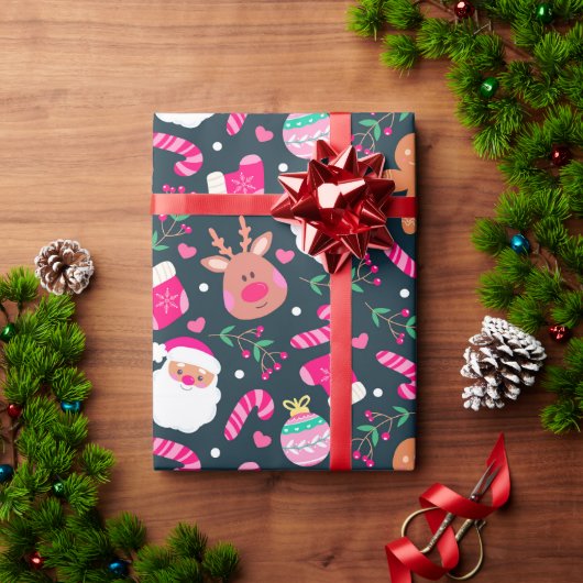 Papier Cadeau Joyeux Motif de Noël (Cadeau de vacances)