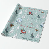 Papier Cadeau Joyeux motif de Noël (Déroulé)