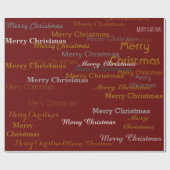 Papier Cadeau Joyeux motif de Noël (Plat)
