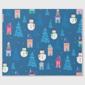 Papier Cadeau Joyeux Motif de Noël (Plat)