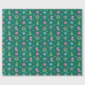 Papier Cadeau Joyeux motif de Noël (Plat)