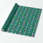 Papier Cadeau Joyeux motif de Noël (Déroulé)
