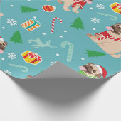 Papier Cadeau Joyeux Motif de Noël Carlin (Coin)