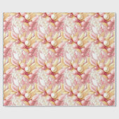 Papier Cadeau Joyeux Motif de Noël rose or #17 ID1009 (Plat)