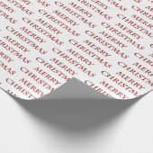 Papier Cadeau Joyeux Motif de texte de Noël (Coin)