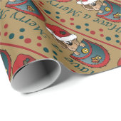Papier Cadeau Joyeux Mousemas | Noël (Coin rond)