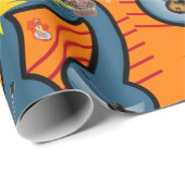 Papier Cadeau Joyeux musicien de papier d'enveloppement d'annive (Coin rond)