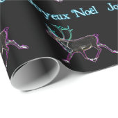 Papier Cadeau Joyeux Noё l - Caribou électrique (Coin rond)