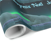 Papier Cadeau Joyeux Noё l - Ours polaire à bordure de glace (Coin rond)