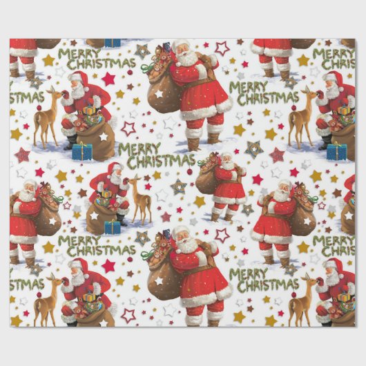 Papier Cadeau Joyeux Noël (Plat)