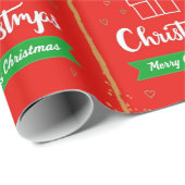 Papier Cadeau Joyeux Noël (Coin rond)
