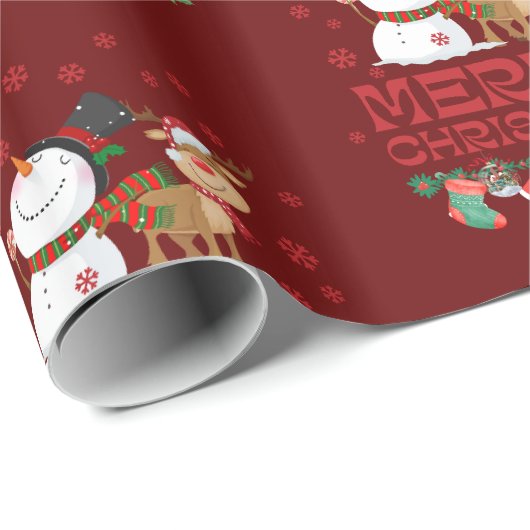 Papier Cadeau Joyeux Noël (Coin rond)