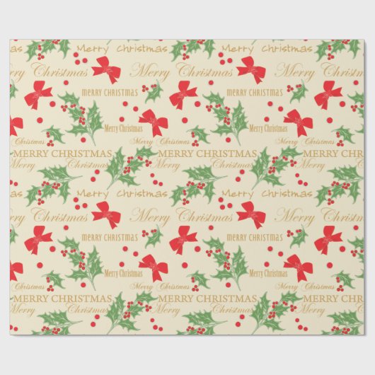 Papier Cadeau Joyeux Noël (Plat)