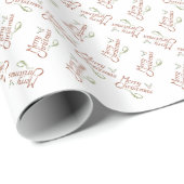 Papier Cadeau Joyeux Noël (Coin rond)