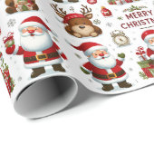 Papier Cadeau Joyeux Noël (Coin rond)