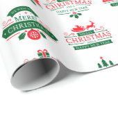 Papier Cadeau Joyeux Noël (Coin rond)