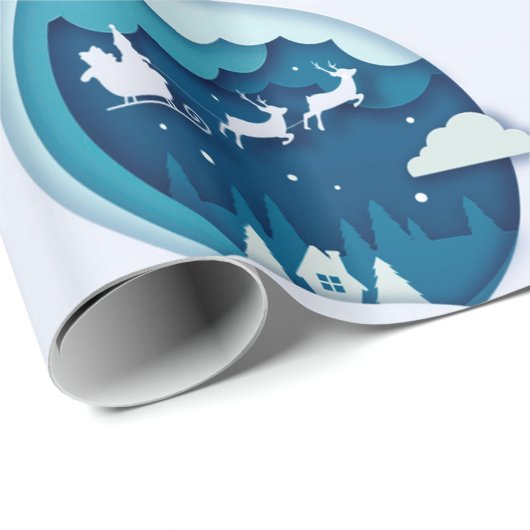 Papier Cadeau Joyeux Noël (Coin rond)