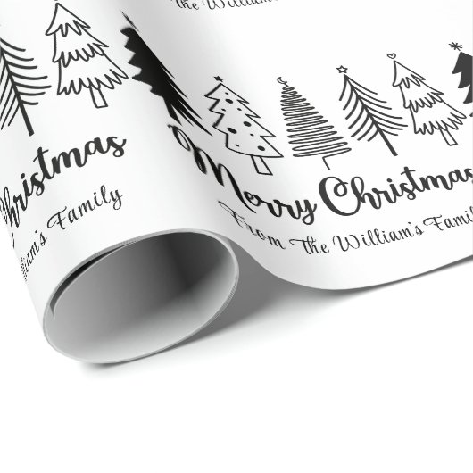 Papier Cadeau Joyeux Noël (Coin rond)