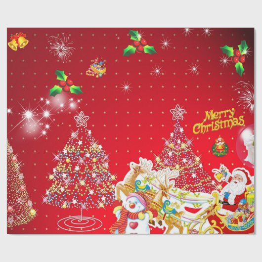 Papier Cadeau Joyeux Noël (Plat)