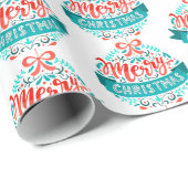 Papier Cadeau Joyeux Noël (Coin rond)