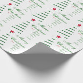 Papier Cadeau Joyeux Noël à partir du nom personnalisé (Coin)