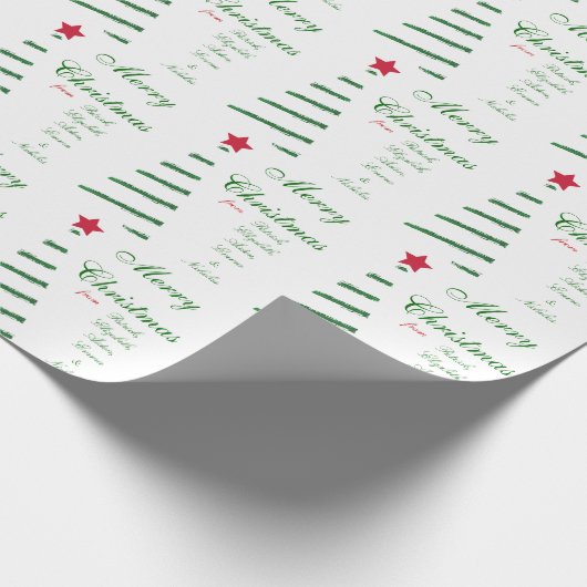 Papier Cadeau Joyeux Noël à partir du nom personnalisé (Coin)