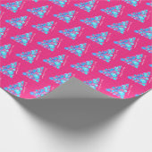 Papier Cadeau Joyeux Noël Abstrait Purple Tree Papier rose (Coin)