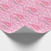 Papier Cadeau Joyeux Noël ajouter le nom rouge pétillant parties (Coin)