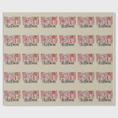 Papier Cadeau Joyeux Noël Arbre gâteau Noël Fête Fête Fête (Plat)