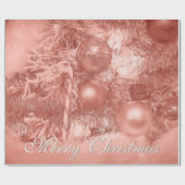 Papier Cadeau Joyeux Noël Arbre Rose Gold Holiday (Plat)