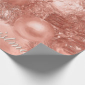Papier Cadeau Joyeux Noël Arbre Rose Gold Holiday (Coin)