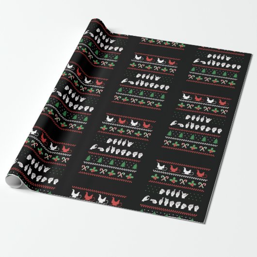 Papier Cadeau Joyeux Noël - ASL American Sign Language I (Déroulé)