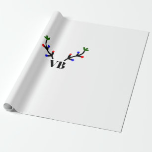 Papier Cadeau Joyeux Noël au renne ajouter le nom du texte titre