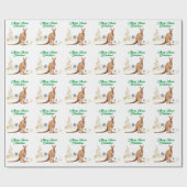 Papier Cadeau Joyeux Noël australien Kangaroo (Plat)
