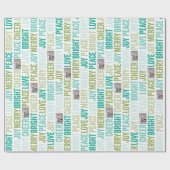 Papier Cadeau Joyeux Noël avec 1 photo horizontale blanche (Plat)