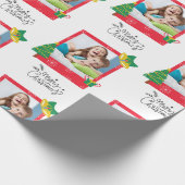 Papier Cadeau Joyeux Noël avec une photo de cadre (Coin)