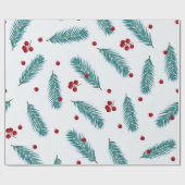 Papier Cadeau Joyeux Noël Berry (Plat)