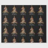 Papier Cadeau Joyeux Noël Bibliothèque Arbre Lecture Lover Li (Plat)